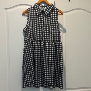 Black and White Checkered Women’s Dress
